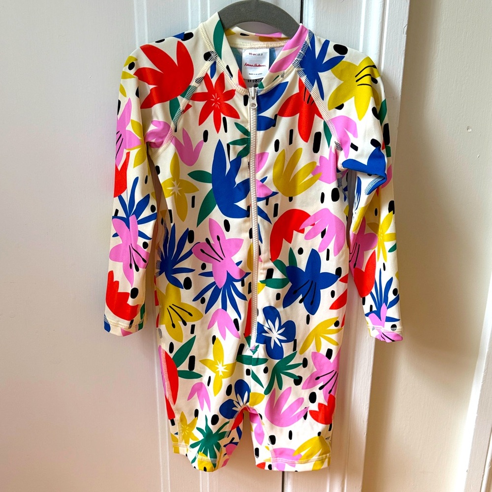 Hanna Andersson Multicolor Floral Kids' Swimsuit, 3T